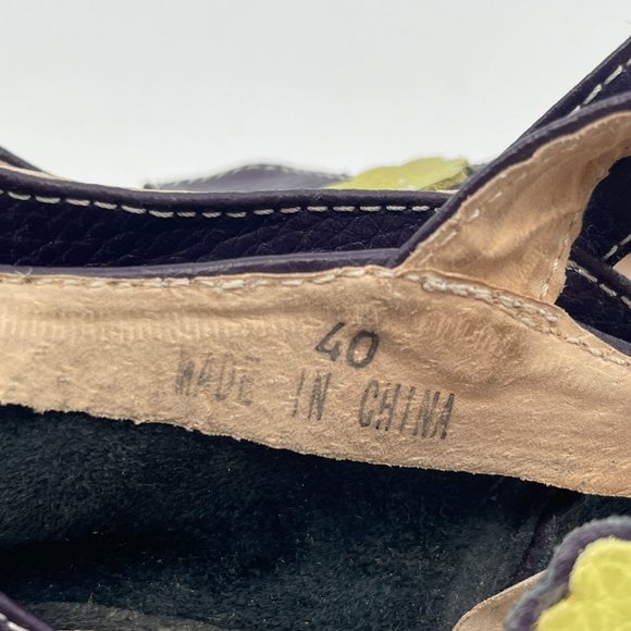 bernie mev. Purple Yellow Leather Flats & Loafers | Size 40EU - Picture 8 of 8